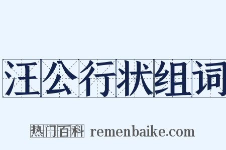 汪公行状组词是什么意思的图片